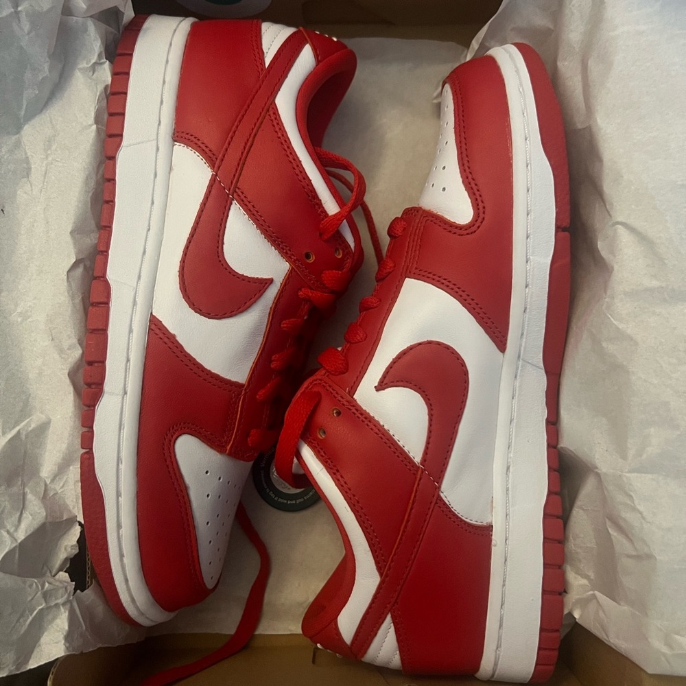 St. John’s Nike Dunks lows, Red and white